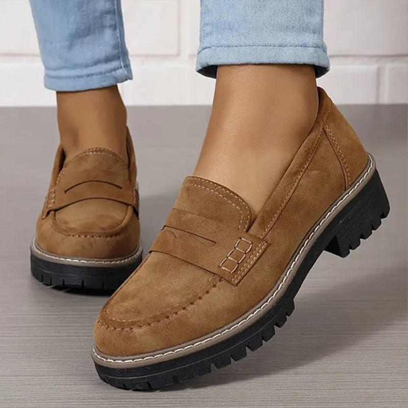 Fritha | Suede Slip-On Loafers