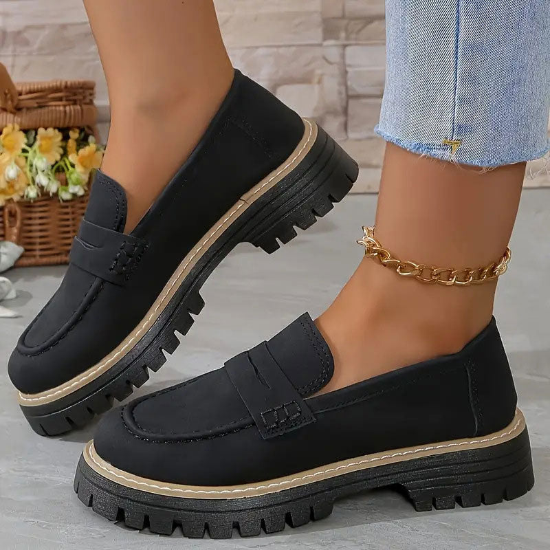 Fritha | Suede Slip-On Loafers