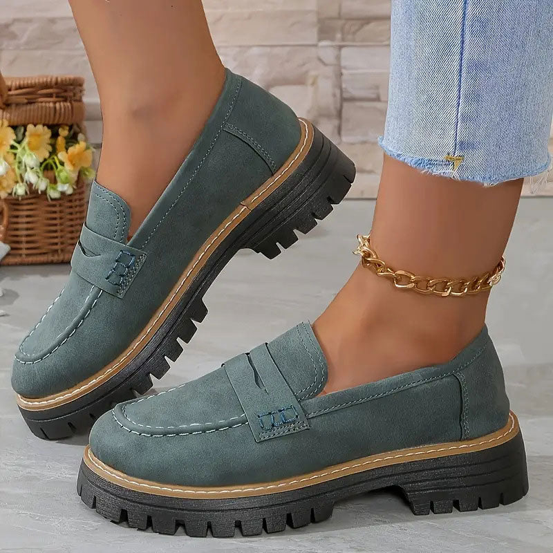 Fritha | Suede Slip-On Loafers