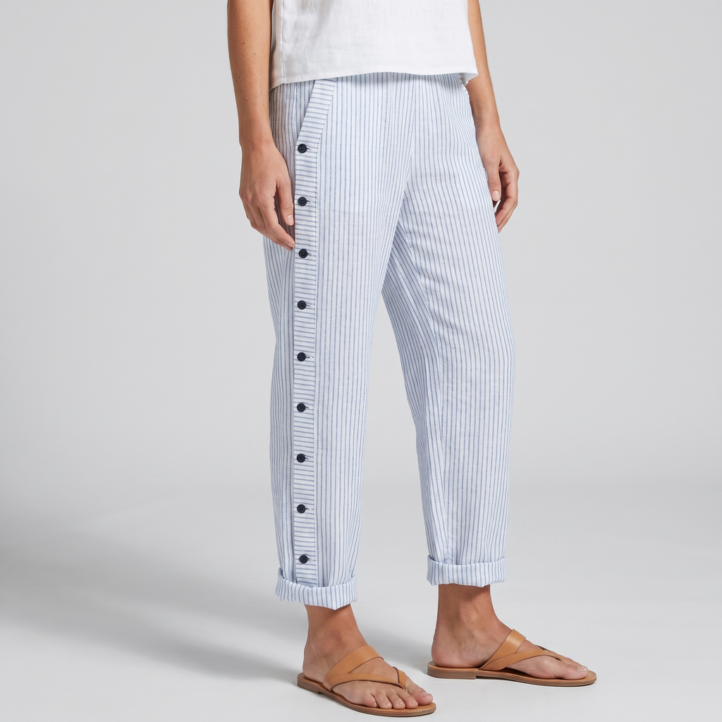 Beatrice | Striped Wide-Leg Trousers