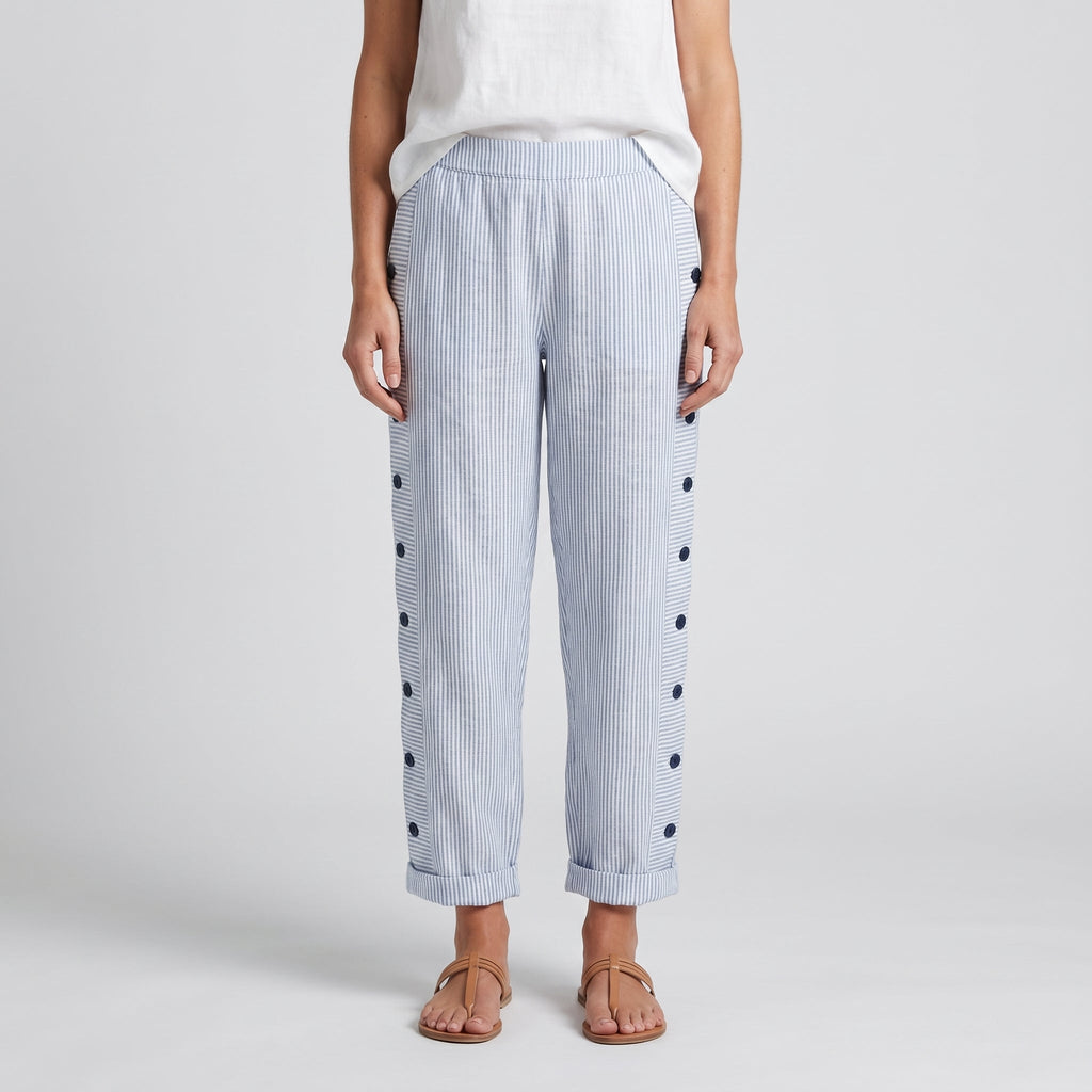 Beatrice | Striped Wide-Leg Trousers