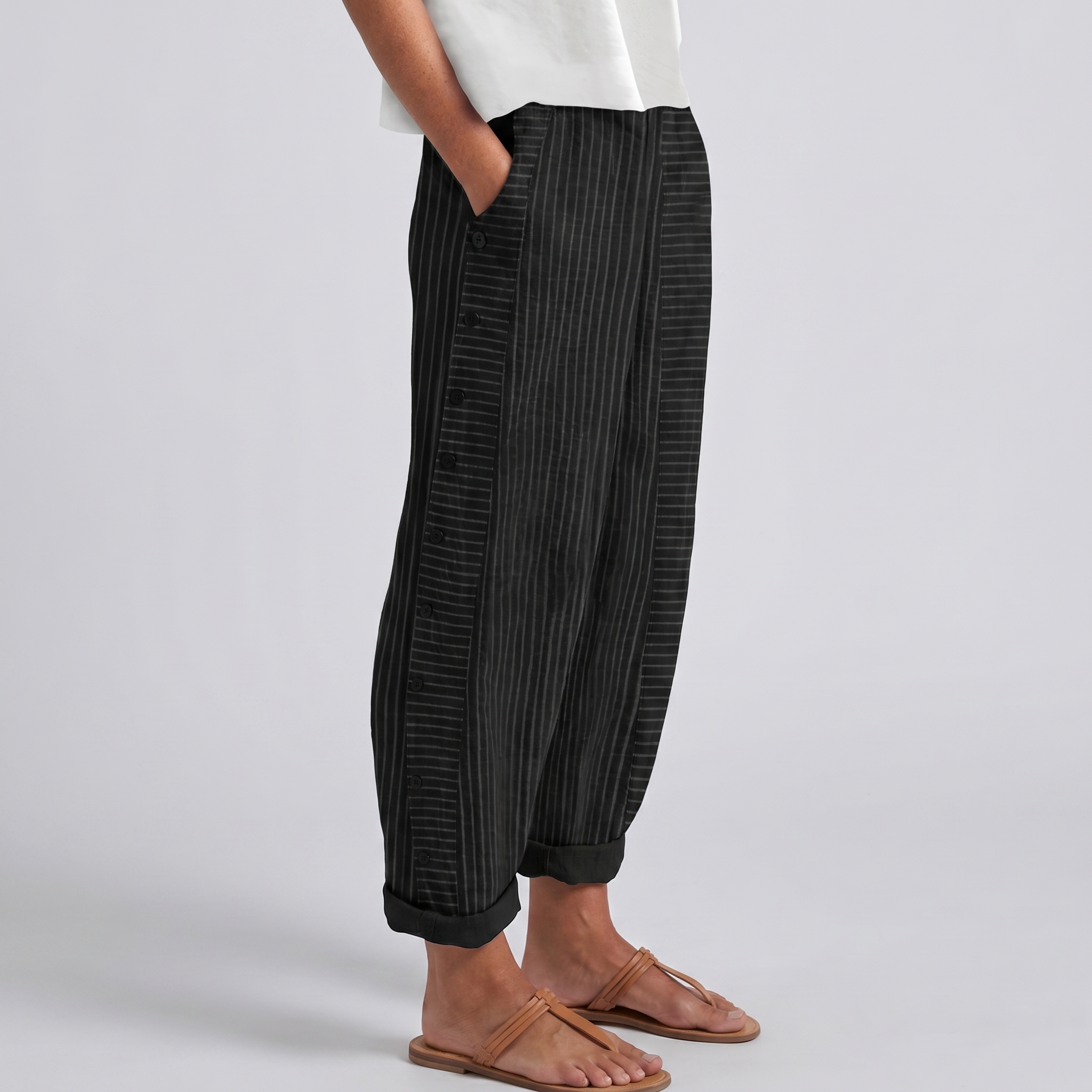 Beatrice | Striped Wide-Leg Trousers
