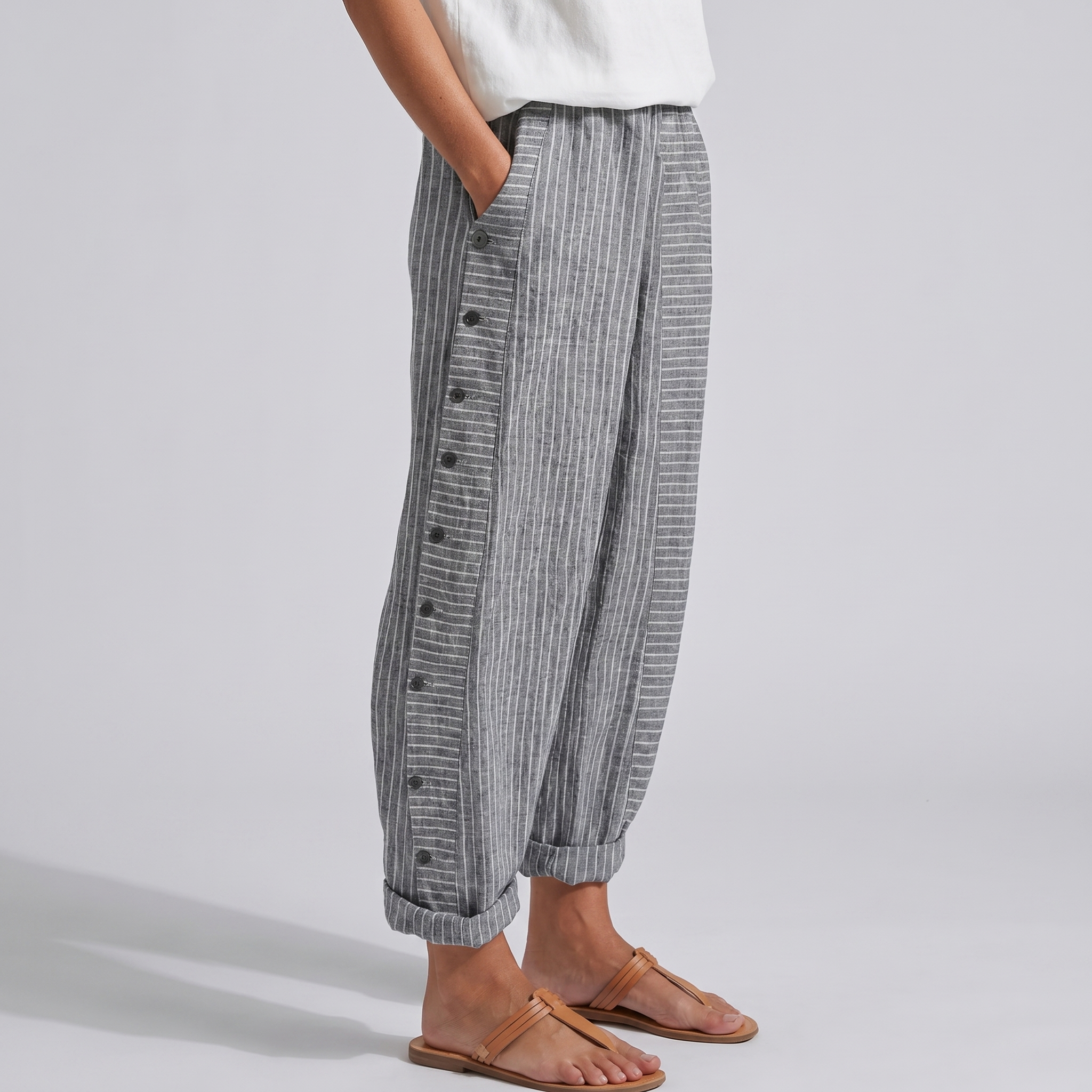 Beatrice | Striped Wide-Leg Trousers