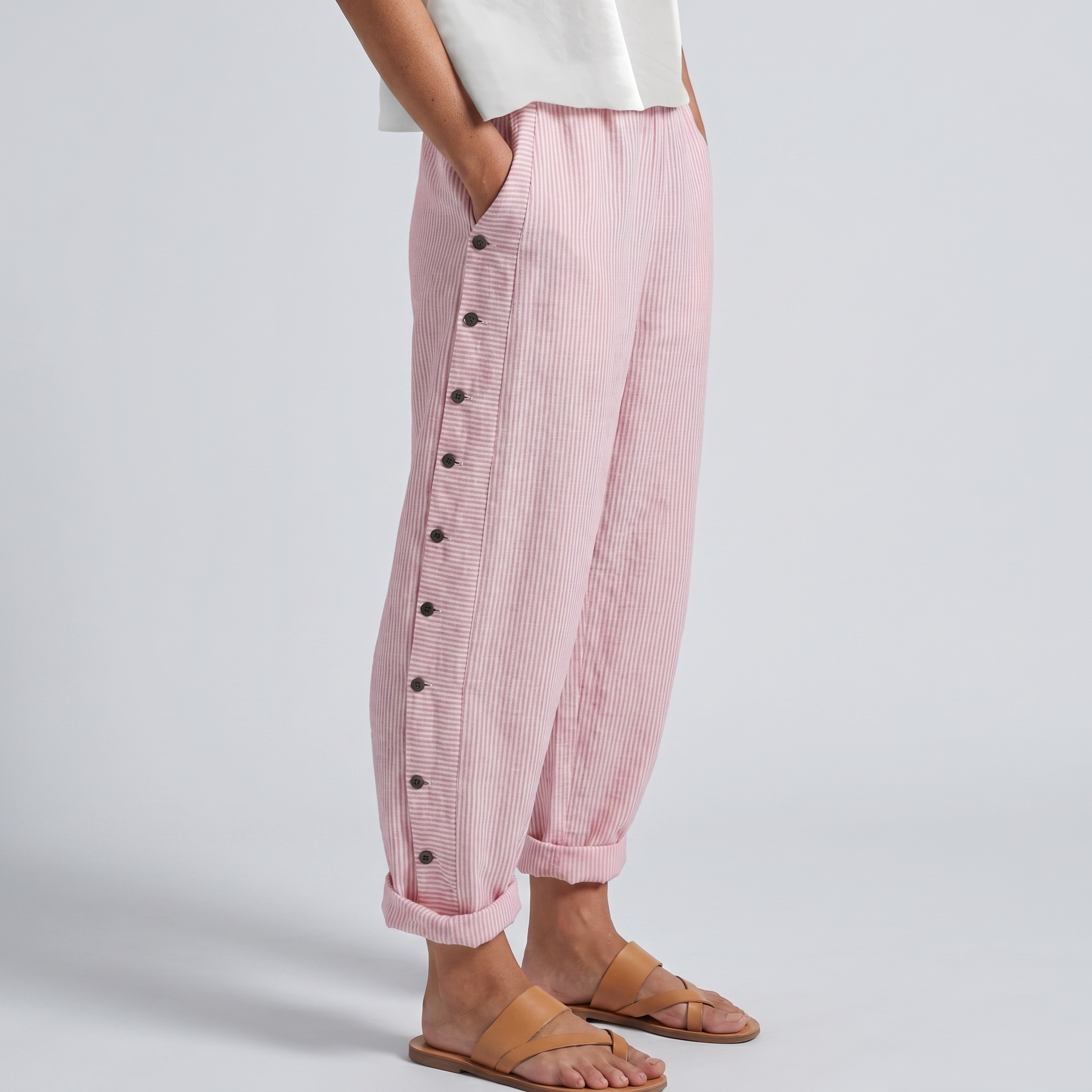 Beatrice | Striped Wide-Leg Trousers
