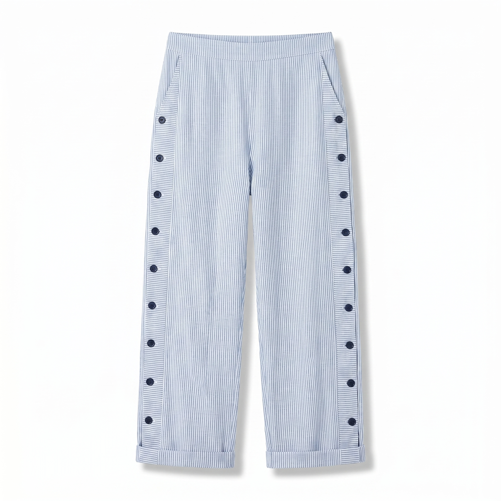 Beatrice | Striped Wide-Leg Trousers